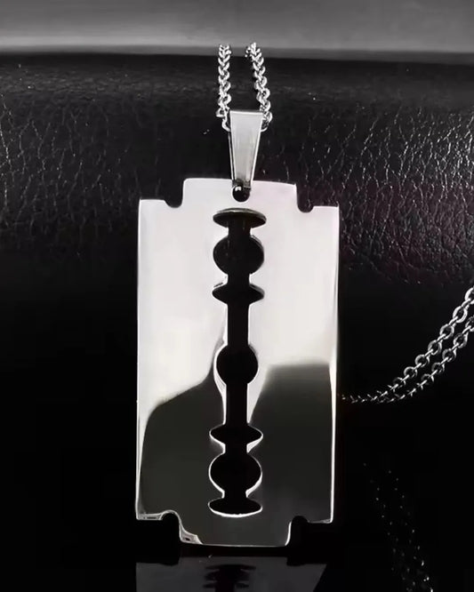 colgante navaja de barbero